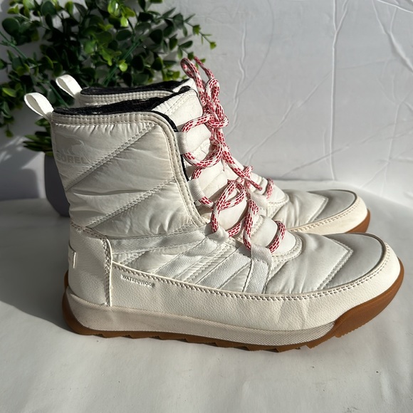 Sorel Whitney II Short Lace Boots-Blanc/Fawn- Sz 7.5 - Picture 2 of 16